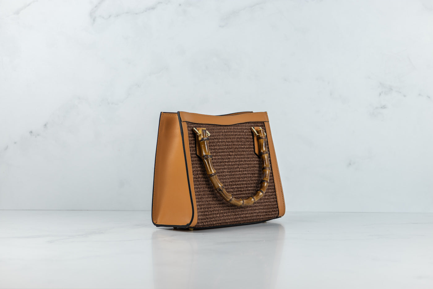 ELISA | COGNAC BRUIN RAFFIA
